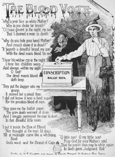 Adela Pankhurst opposed conscription